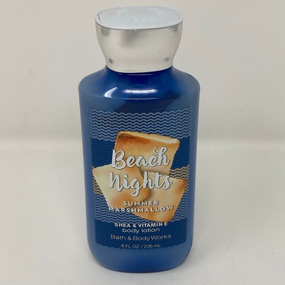 Bath & Body Works Beach Nights Body Lotion Summer Marshmallow Vanilla Shea New